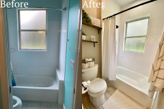 Before and After shower remodel